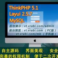 ThinkPHP5和layui前端框架开发的后台管理权限系统